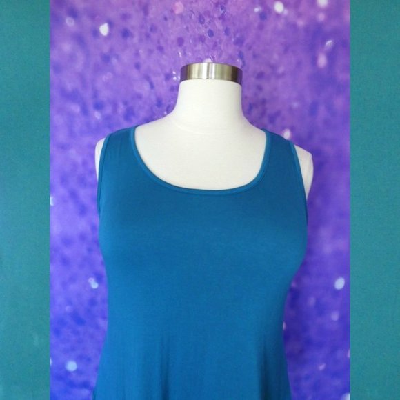 NWT Meri Skye Teal Tank Lace Bottom Size 2X - Picture 4 of 11